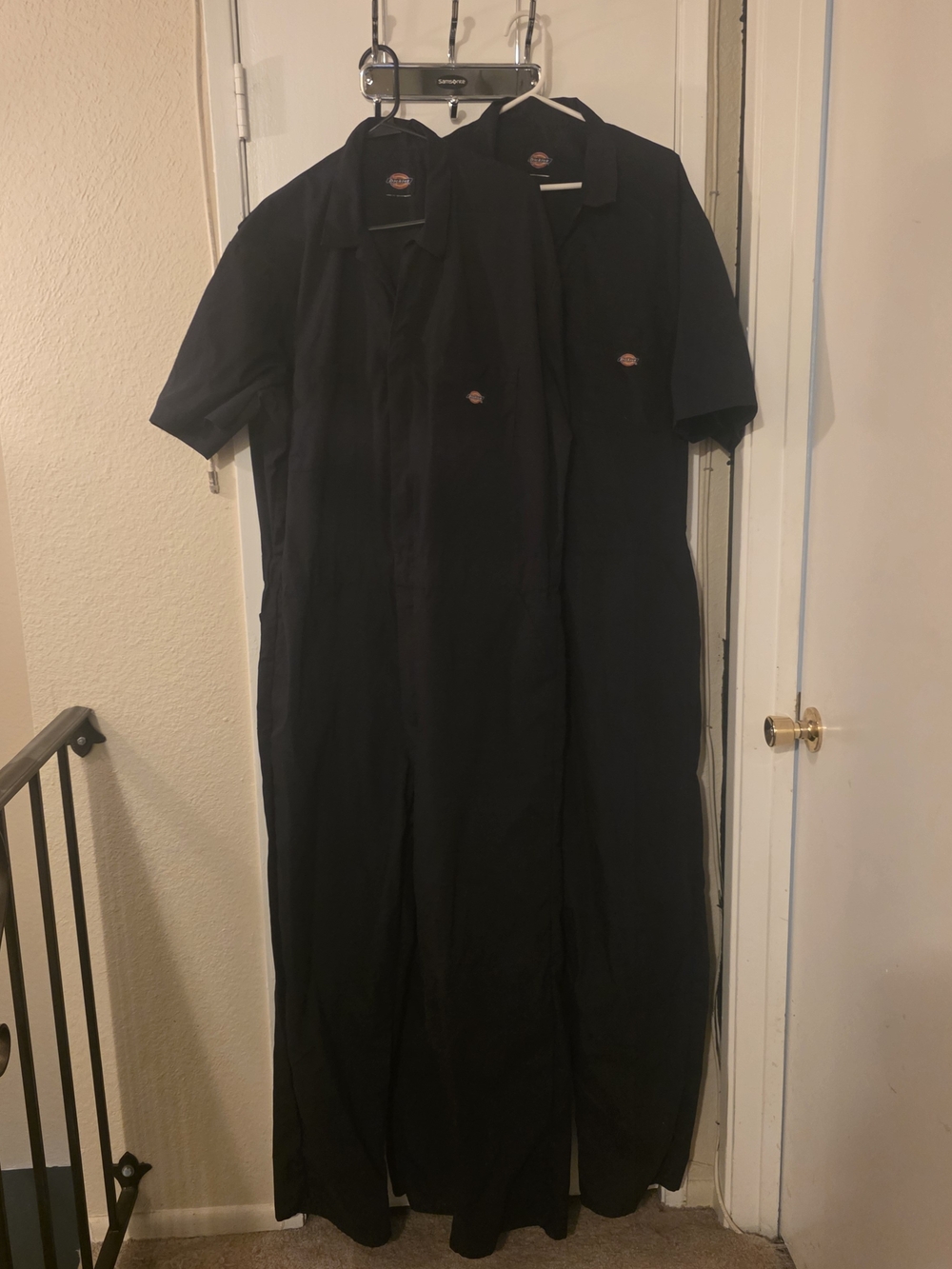 Dickies Black Short-Sleeve Coverall Work Jumpsuits (Pair)